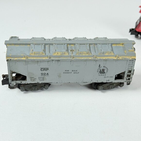 Lionel O Gauge Vintage Train Cars Set With Jersey Central Cement Hopper New Have - Picture 5 of 10